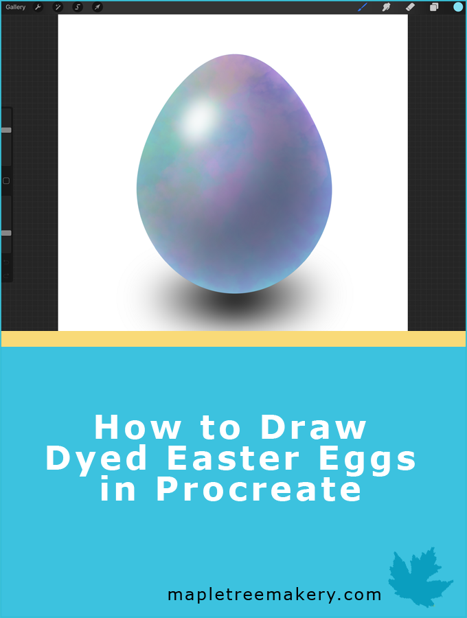 How to draw dyed Easter eggs in Procreate