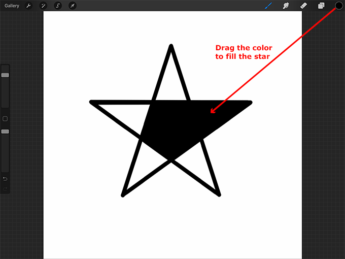 Fill star with color