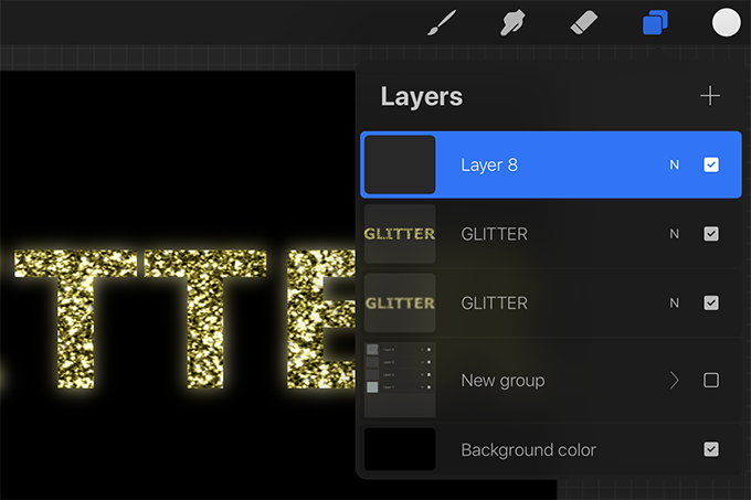 New layer for large sparkles