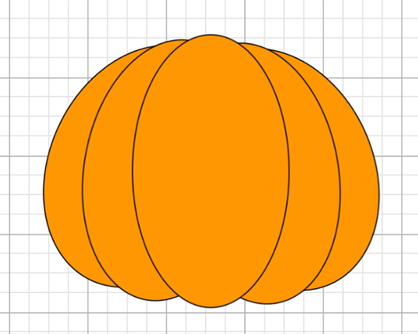 5 segments of pumpkin