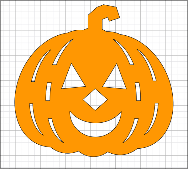 Pumpkin with face cut out