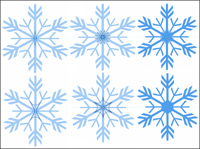 Options for the center of the snowflake