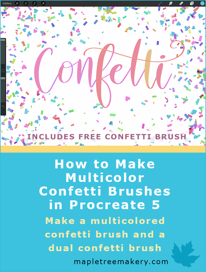 How to make a multicolor confetti brush in Procreate 5 and make dual confetti brushes