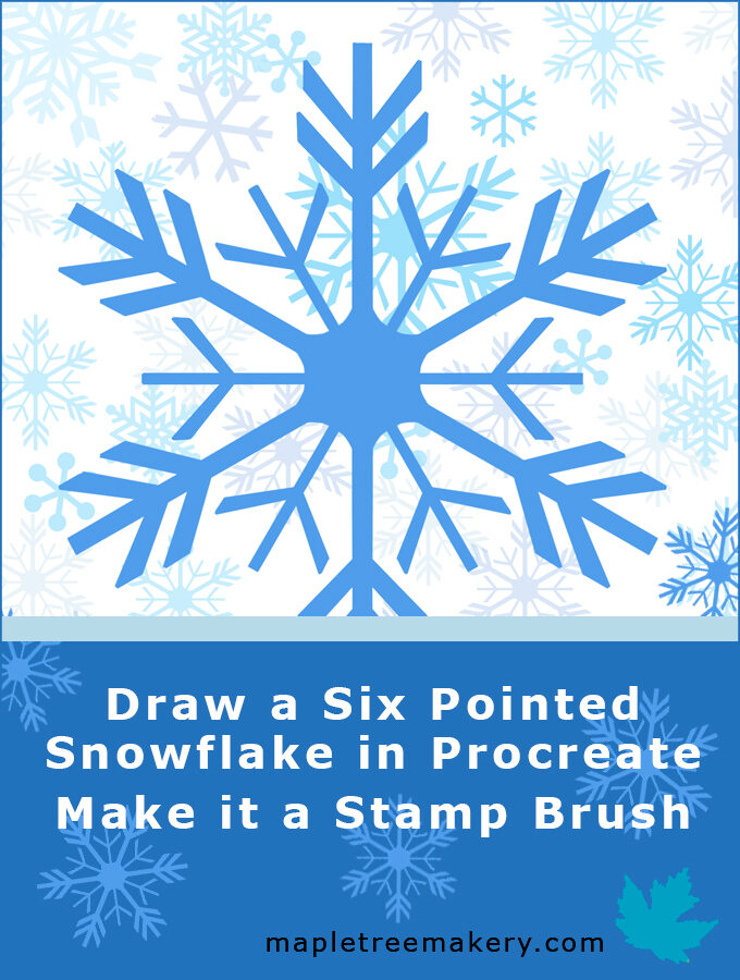 How to Draw a Six Pointed Snowflake in Procreate and Make it a Stamp Brush